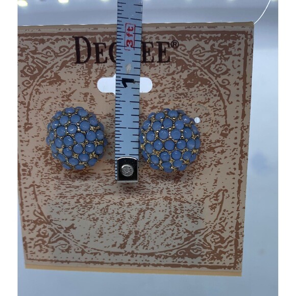 Blue & Gold Earrings by Decree - Picture 3 of 4